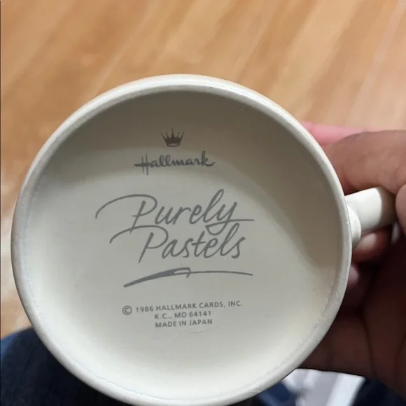 Hallmark Cards Vintage 1986 Purely Pastels Coffee Mug Cup Made In Japan - Picture 3 of 4